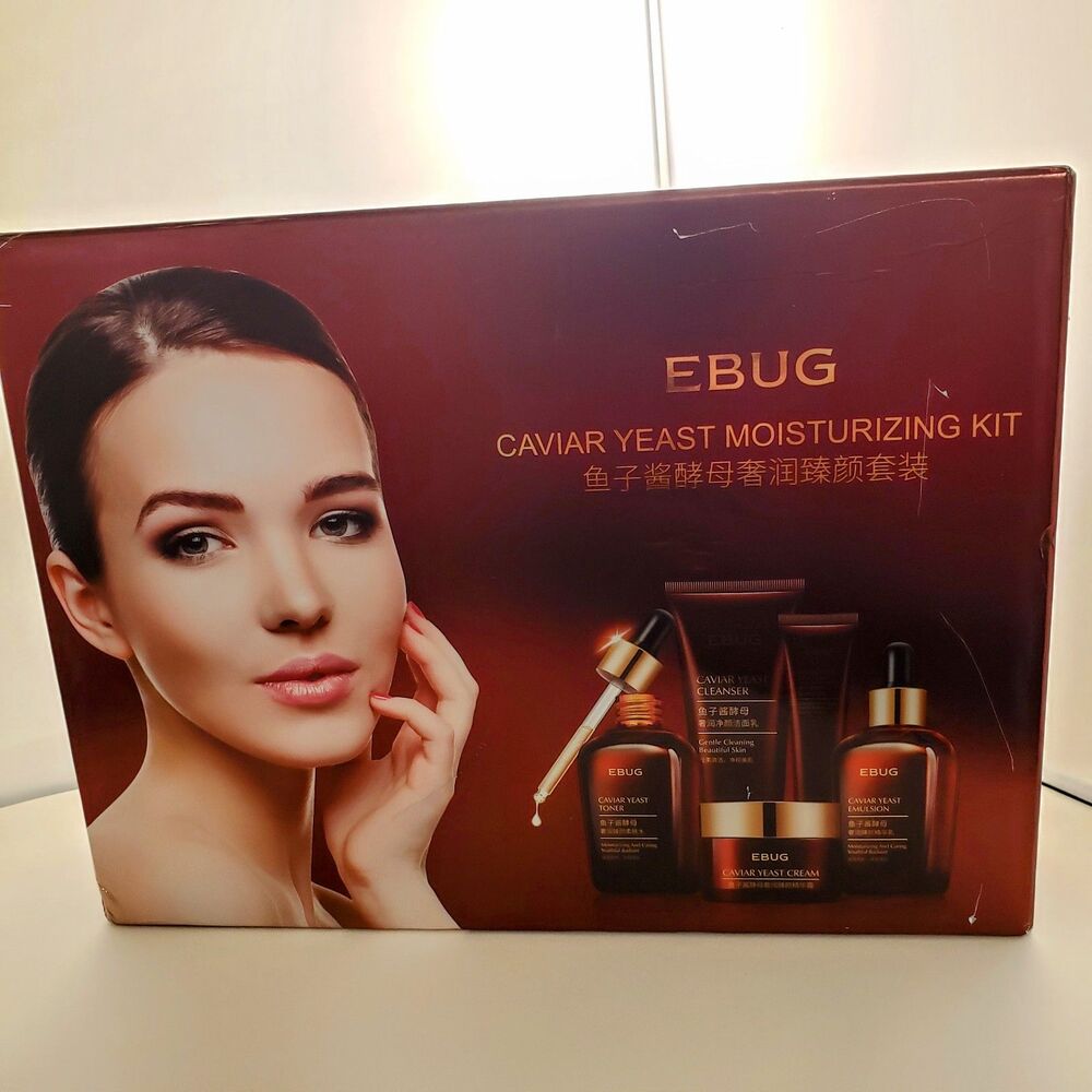 New in Box Ebug Caviar Yeast Moisturizing Skincare Kit/Gift Set